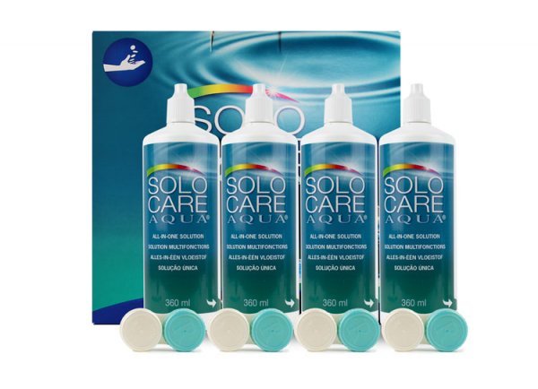 Solo Care Aqua inkl. flacher Behälter (4x360ml)