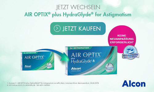 Jetzt upgraden auf Air Optix plus Hydraglyde for Astigmatism