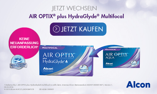 Jetzt upgraden auf Air Optix plus Hydraglyde multifocal