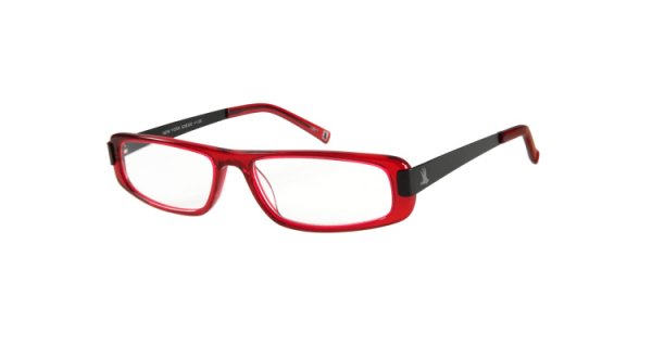 NEW YORK - Acetat-Lesebrille rot-schwarz